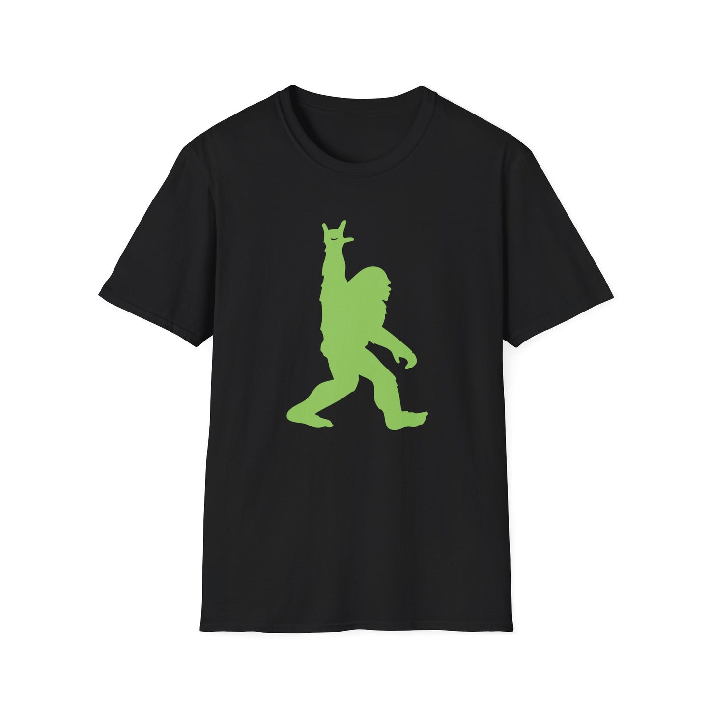 Rockin' Peace Out Sasquatch Bigfoot Unisex Softstyle T-Shirt, Fun Graphic Tee