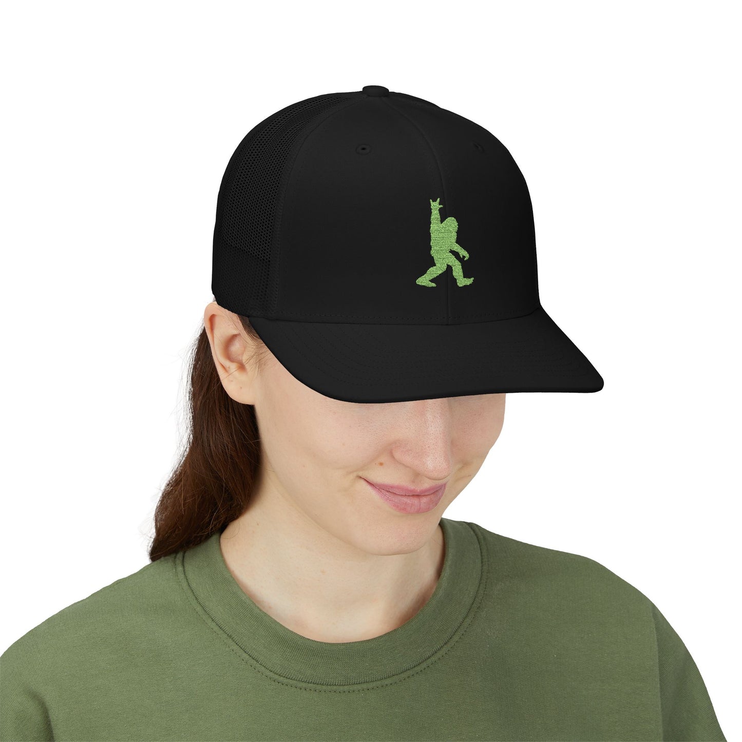Peace Out Walking Bigfoot/Sasquatch Urban Freedom Snapback Trucker Cap
