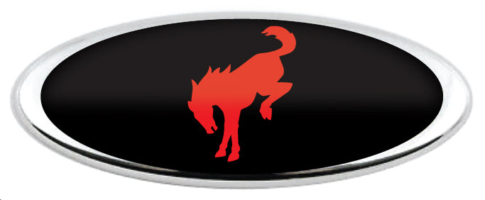 BRONCO HORSE LOGO OVERLAY EMBLEM LOGO REAR DECAL