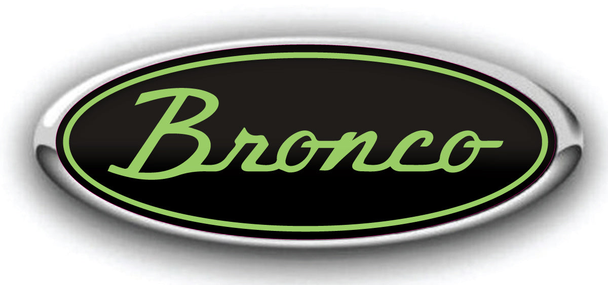 BRONCO SCRIPT LOGO OVERLAY EMBLEM LOGO REAR DECAL