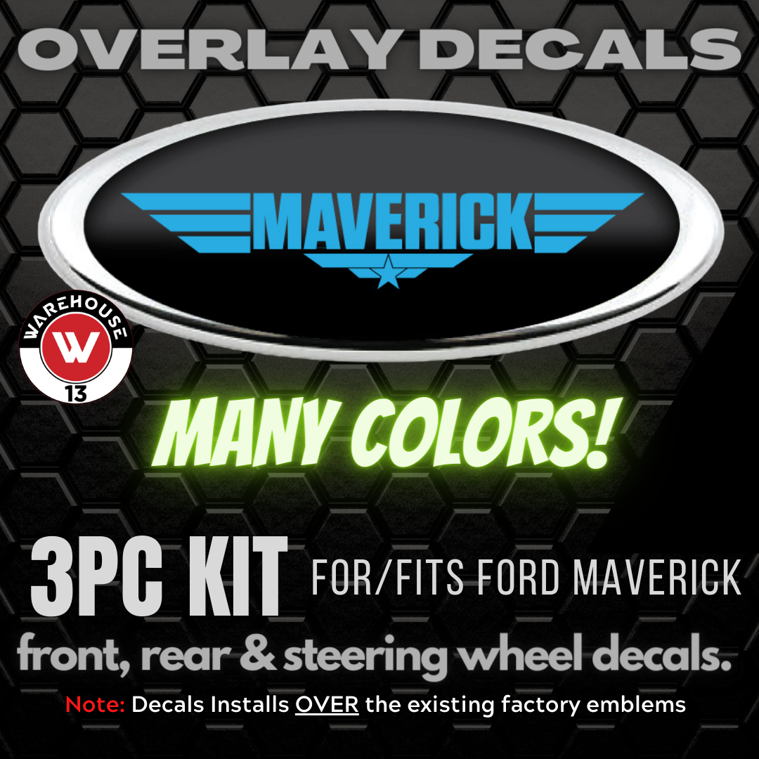 FORD MAVERICK LETTERS OVERLAY EMBLEM LOGO DECALS