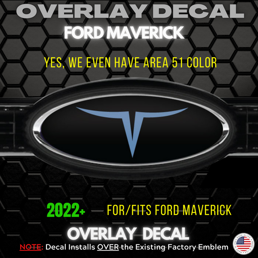 FORD MAVERICK HORN OVERLAY EMBLEM LOGO DECALS