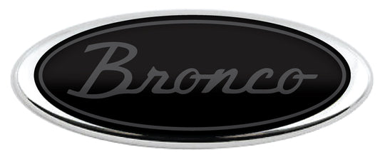BRONCO SCRIPT LOGO OVERLAY EMBLEM LOGO REAR DECAL