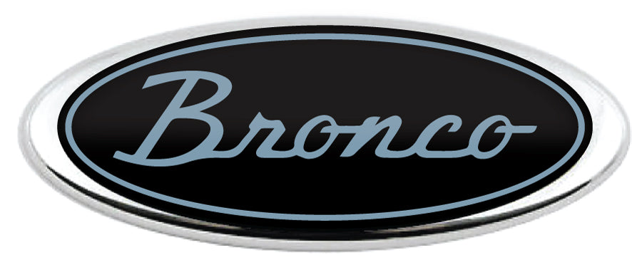 BRONCO SCRIPT LOGO OVERLAY EMBLEM LOGO REAR DECAL