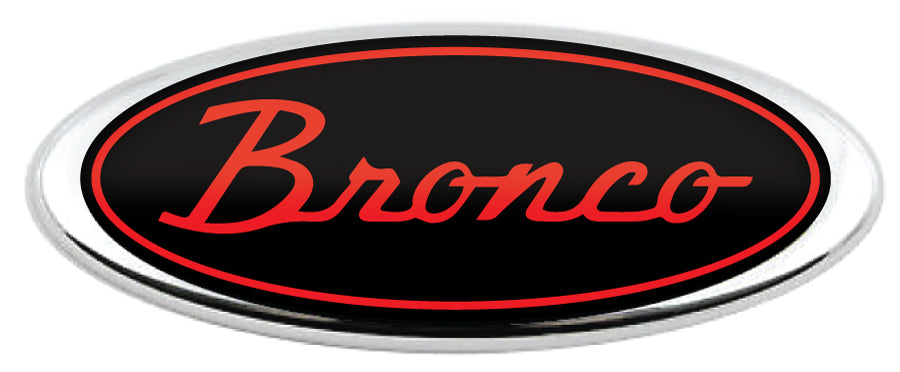 BRONCO SCRIPT LOGO OVERLAY EMBLEM LOGO REAR DECAL