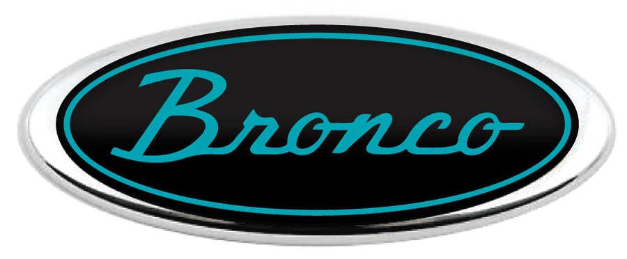 BRONCO SCRIPT LOGO OVERLAY EMBLEM LOGO REAR DECAL
