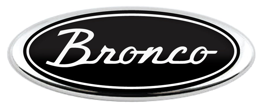 BRONCO SCRIPT LOGO OVERLAY EMBLEM LOGO REAR DECAL