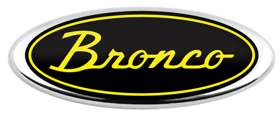 BRONCO SCRIPT LOGO OVERLAY EMBLEM LOGO REAR DECAL