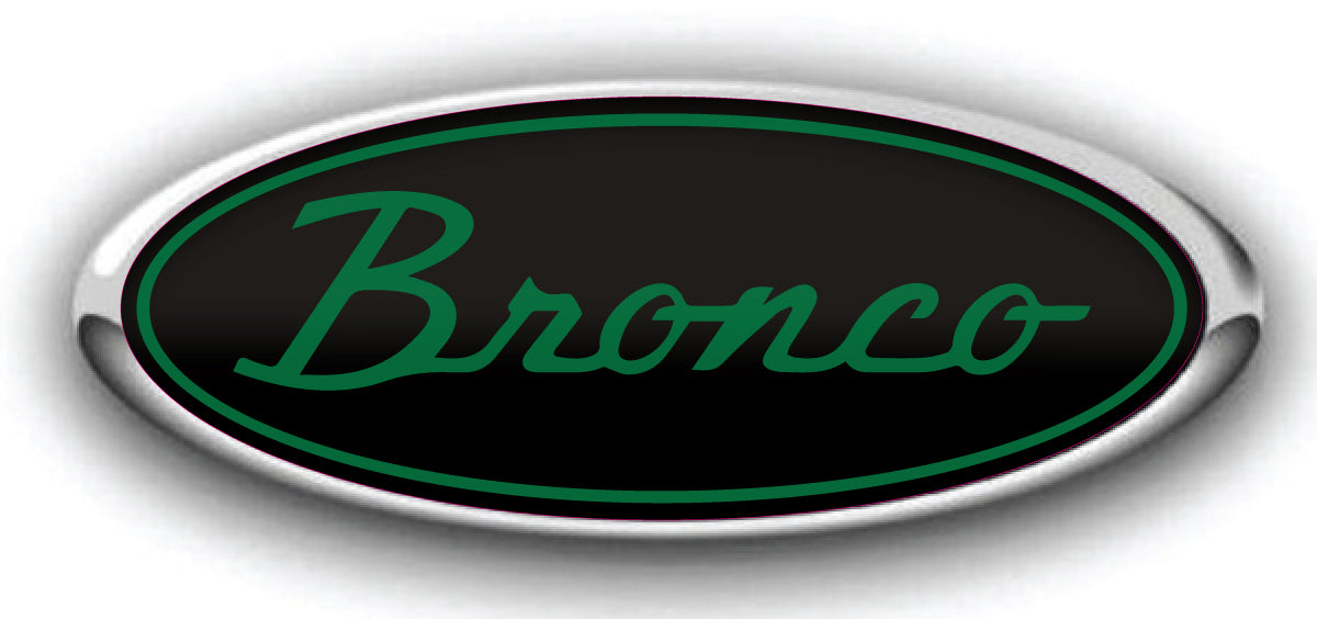 BRONCO SCRIPT LOGO OVERLAY EMBLEM LOGO REAR DECAL