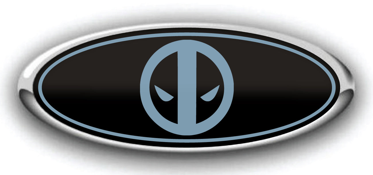 FORD DEADPOOL OVERLAY EMBLEM LOGO DECALS 3PC KIT