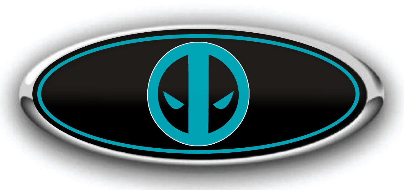 BRONCO DEADPOOL LOGO FORD OVERLAY EMBLEM LOGO REAR DECAL