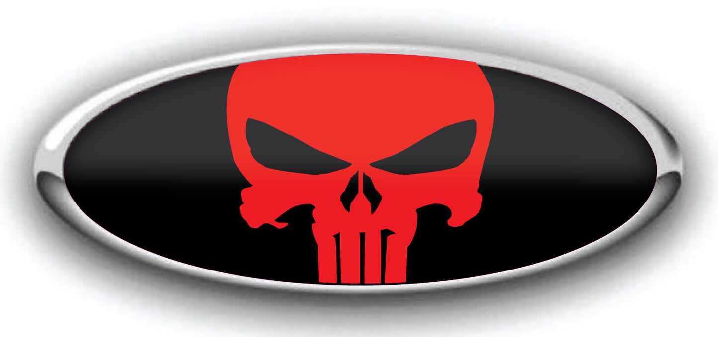 FORD PUNISHER MASK OVERLAY EMBLEM DECALS 3PC KIT