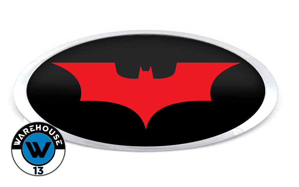 KIA BATMAN BEGINS DARKNIGHT OVERLAY EMBLEM DECALS BLACK/RED