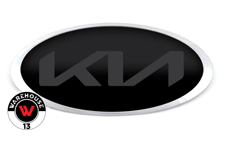 KIA 2021 LOGO OVERLAY EMBLEM DECALS BLACK/STEALTH GRAY