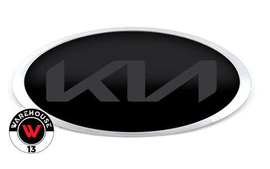 KIA 2021 LOGO OVERLAY EMBLEM DECALS BLACK/STEALTH GRAY