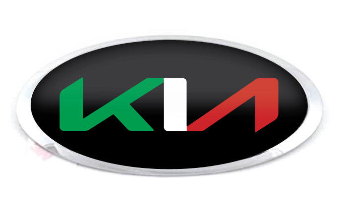 KIA 2021 LOGO OVERLAY EMBLEM DECALS ITALIAN FLAG