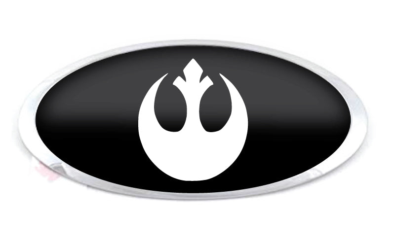 KIA REBEL STAR OVERLAY EMBLEM DECALS BLACK WHITE