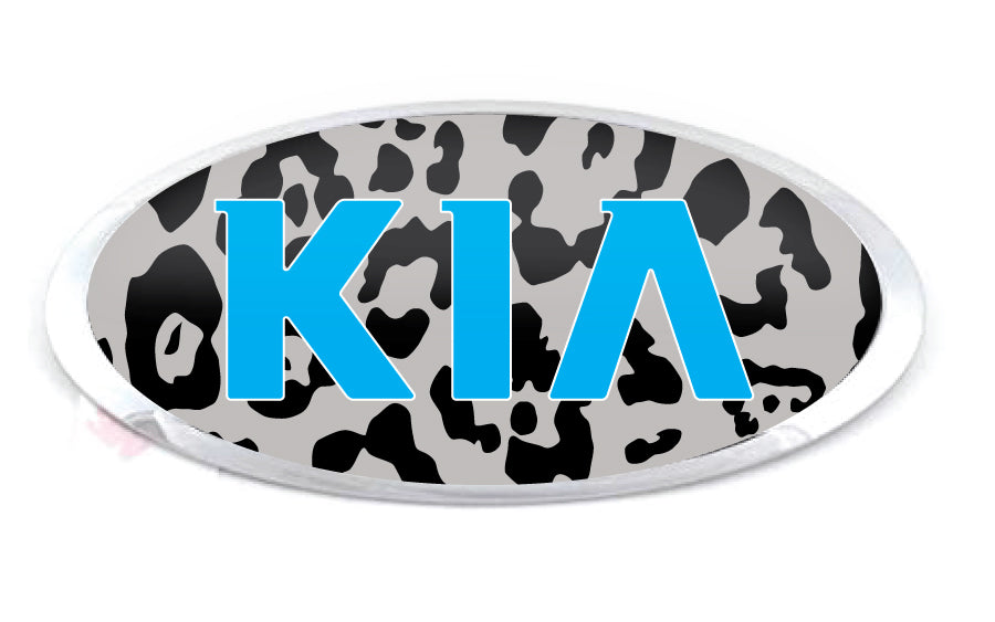 KIA CHEETAH-CYAN OVERLAY EMBLEM DECALS