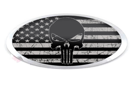KIA US FLAG PUNISHER LOGO OVERLAY EMBLEM DECALS