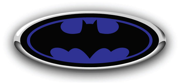 FORD BATMAN OVERLAY EMBLEM LOGO DECALS 3PC KIT