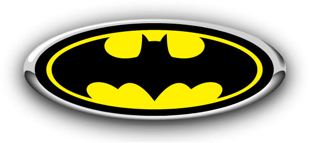 FORD BATMAN OVERLAY EMBLEM LOGO DECALS 3PC KIT