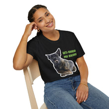Load image into Gallery viewer, Anti-Hooman Belgian Malinois Printed Unisex Softstyle Black T-Shirt Sizes Available Large - 5XL
