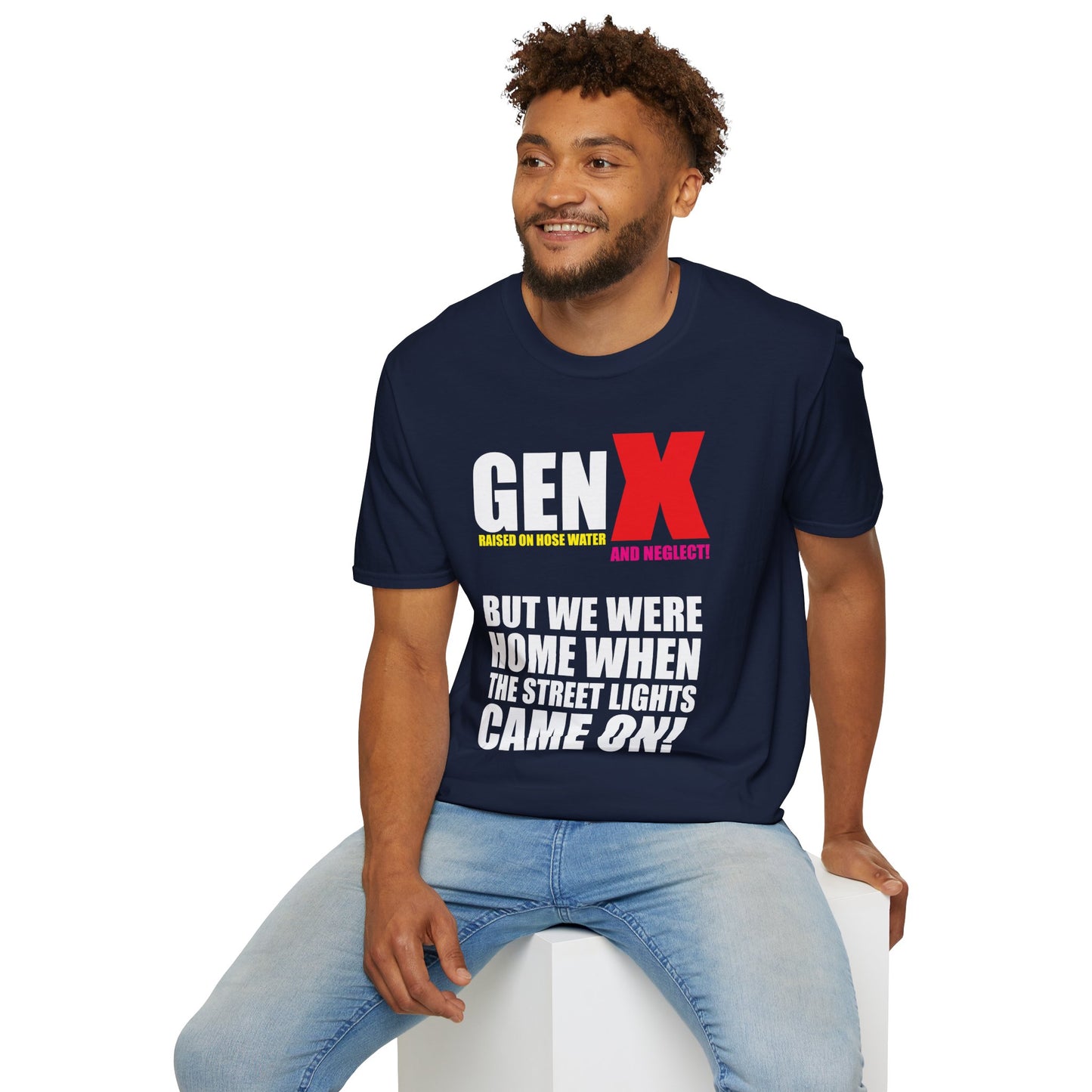 Gen X Nostalgia Unisex Softstyle T-Shirt, Vintage Humor Tee