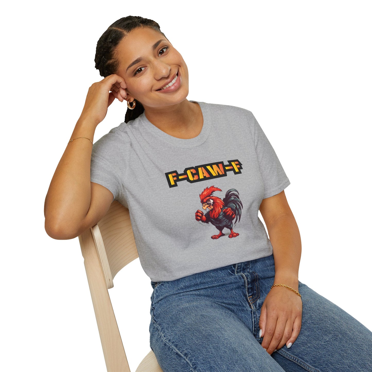 F-CAW-F Rooster Graphic Unisex Shirt 100% Cotton