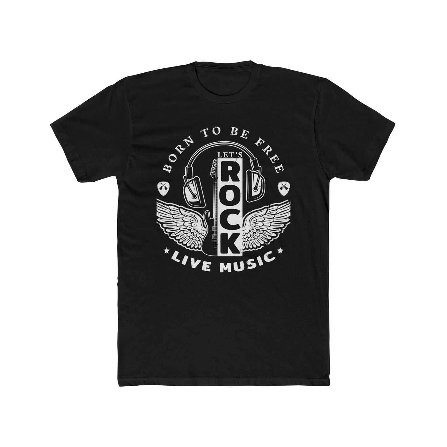 Born to Be Free Rock and Roll Unisex Crew Tee Vintage Rock T-Shirt