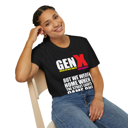 Gen X Nostalgia Unisex Softstyle T-Shirt, Vintage Humor Tee
