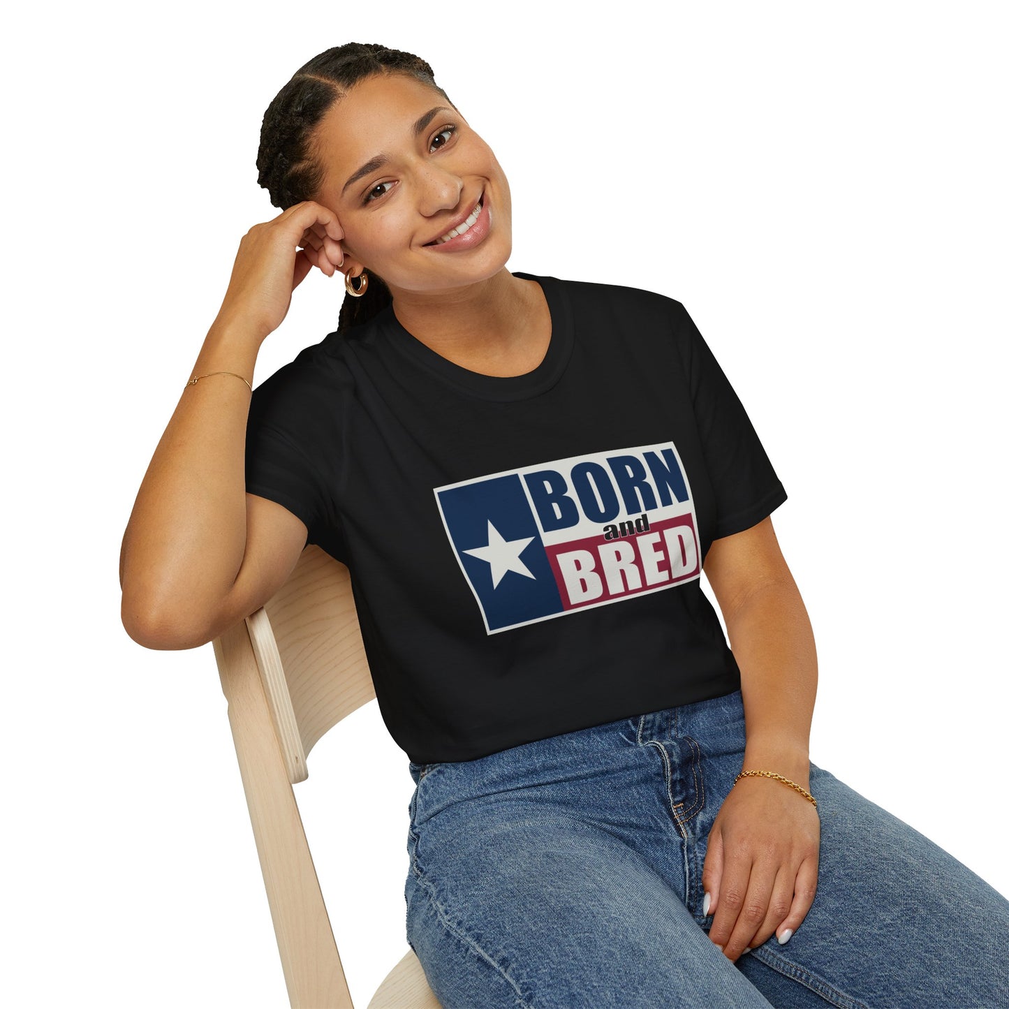 Texas Born and Bred Unisex Softstyle T-Shirt | Texas Pride Tee, Casual Wear, Gift for Texans, Americana Apparel, Everyday Fashion