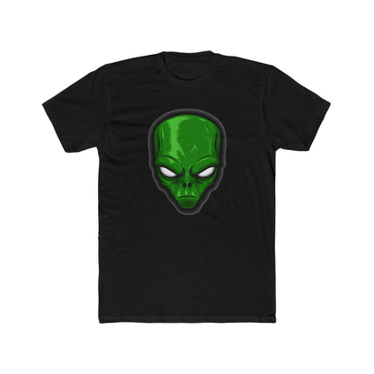 Alien Face We Are Not Happy Humans Unisex Cotton Crew Tee, Fun Graphic Tee, UFO Lover Gift, Outer Space Enthusiast Shirt
