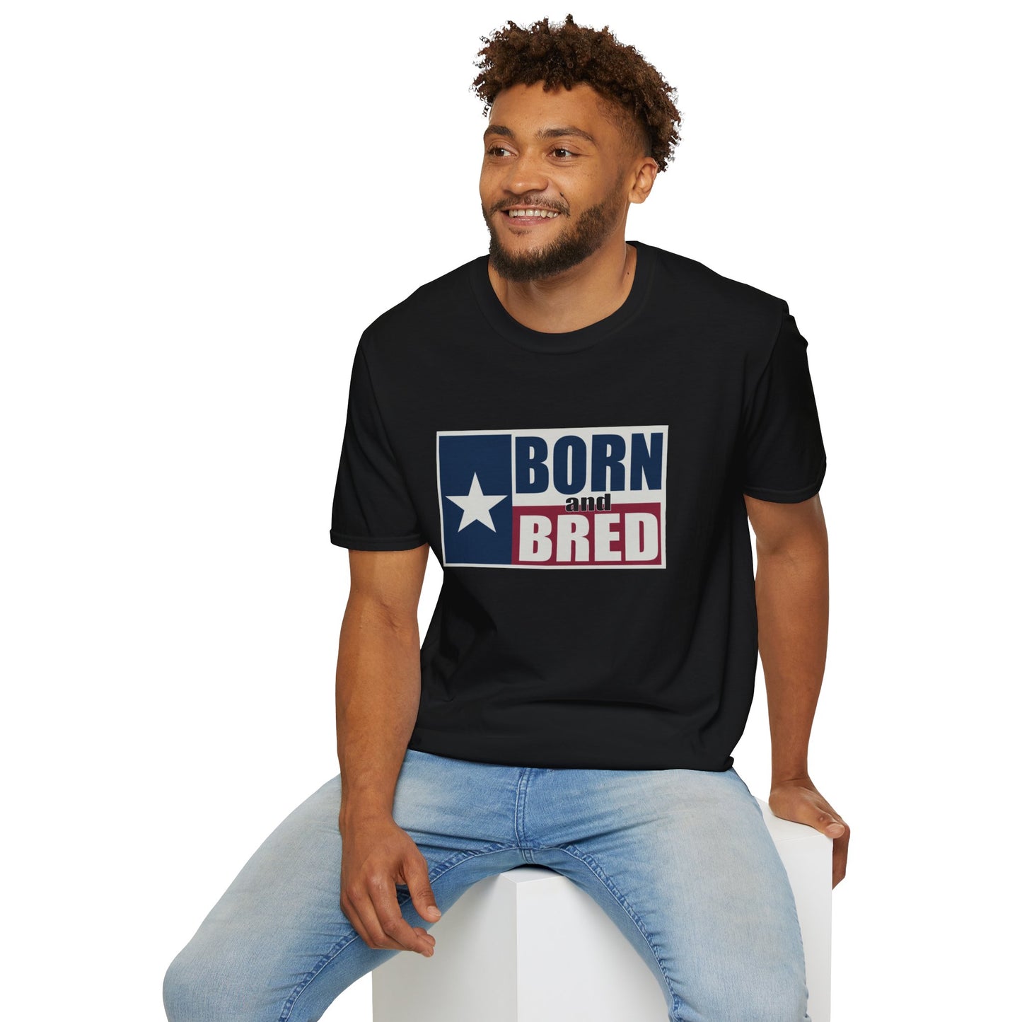 Texas Born and Bred Unisex Softstyle T-Shirt | Texas Pride Tee, Casual Wear, Gift for Texans, Americana Apparel, Everyday Fashion
