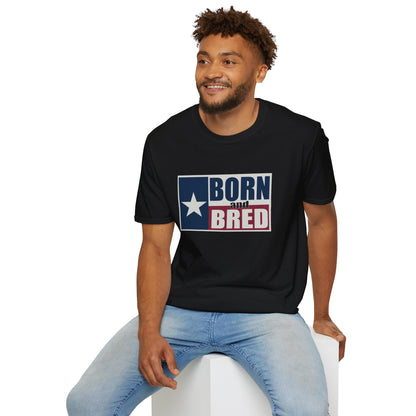 Texas Born and Bred Unisex Softstyle T-Shirt | Texas Pride Tee, Casual Wear, Gift for Texans, Americana Apparel, Everyday Fashion