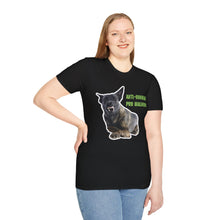 Load image into Gallery viewer, Anti-Hooman Belgian Malinois Printed Unisex Softstyle Black T-Shirt Sizes Available Large - 5XL

