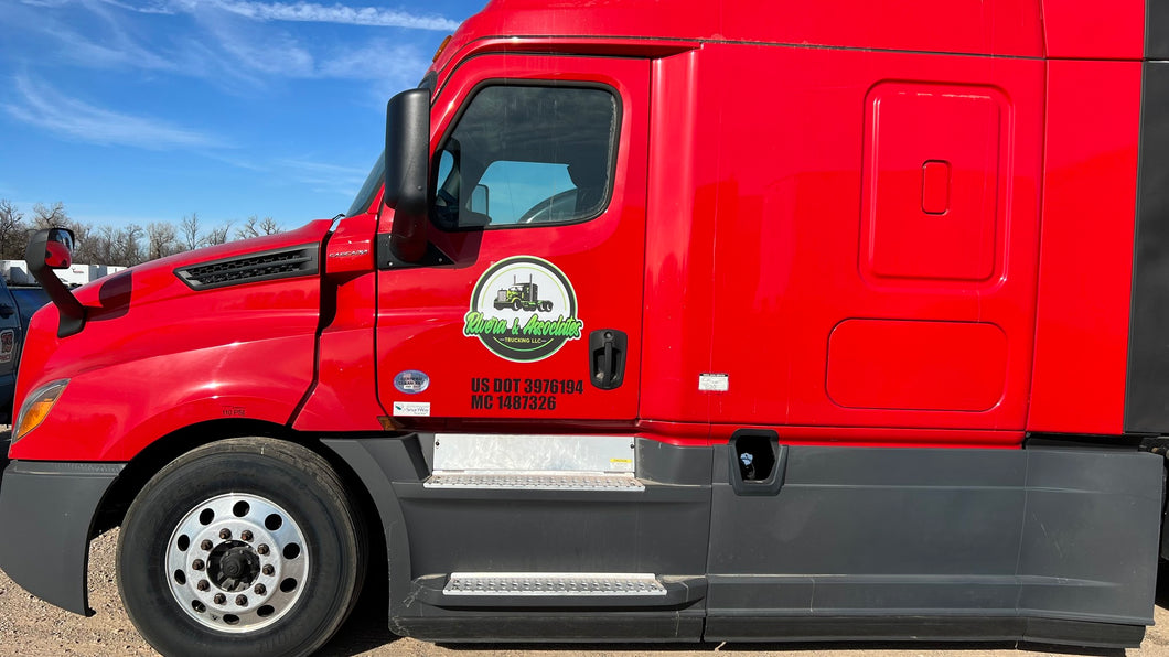 SEMI TRUCK GRAPHICS DECAL PACKAGE US DOT MC GVW