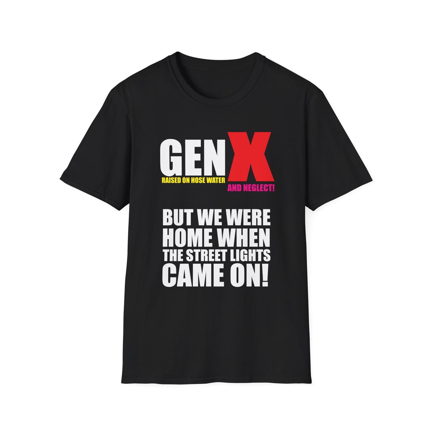 Gen X Nostalgia Unisex Softstyle T-Shirt, Vintage Humor Tee