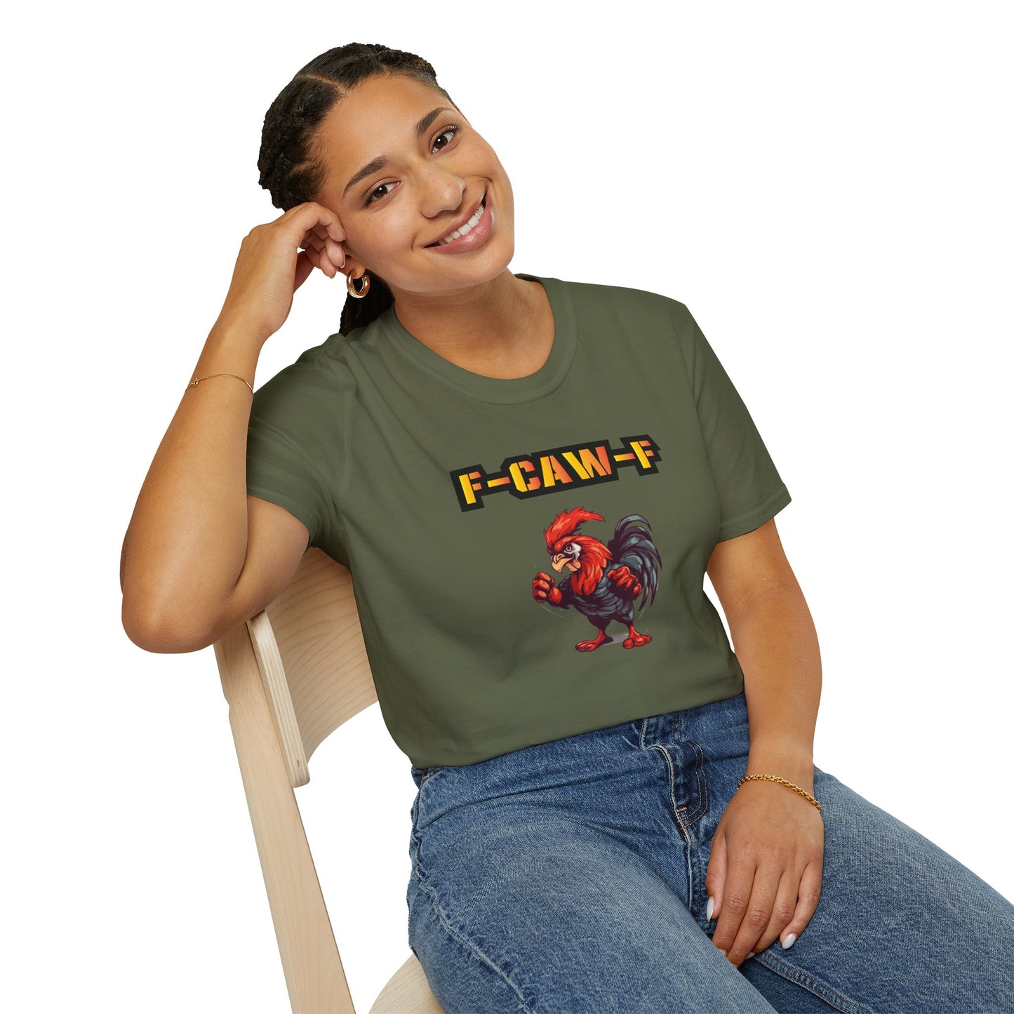 F-CAW-F Rooster Graphic Unisex Shirt 100% Cotton