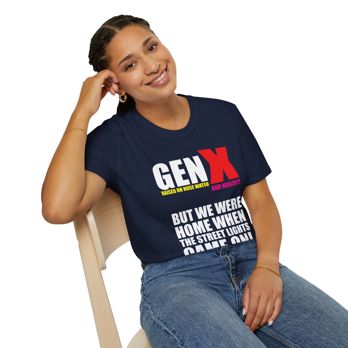 Gen X Nostalgia Unisex Softstyle T-Shirt, Vintage Humor Tee