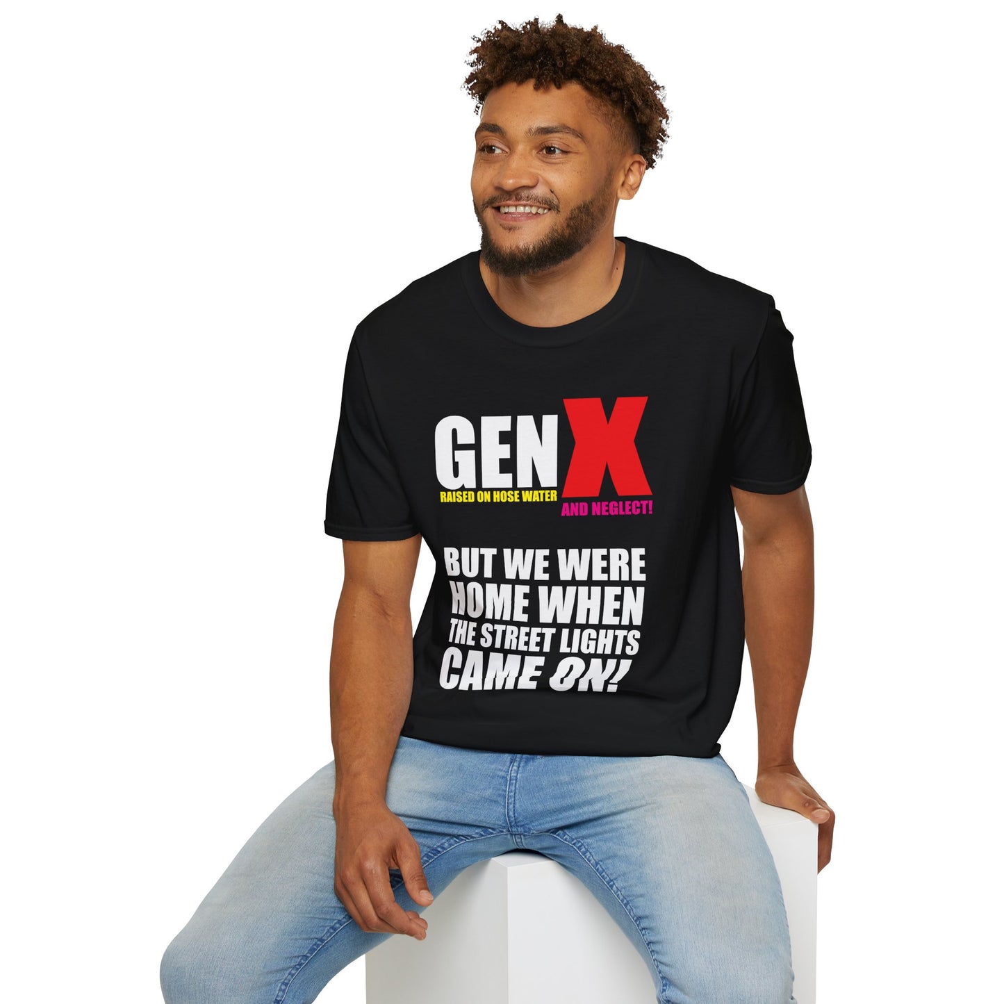 Gen X Nostalgia Unisex Softstyle T-Shirt, Vintage Humor Tee