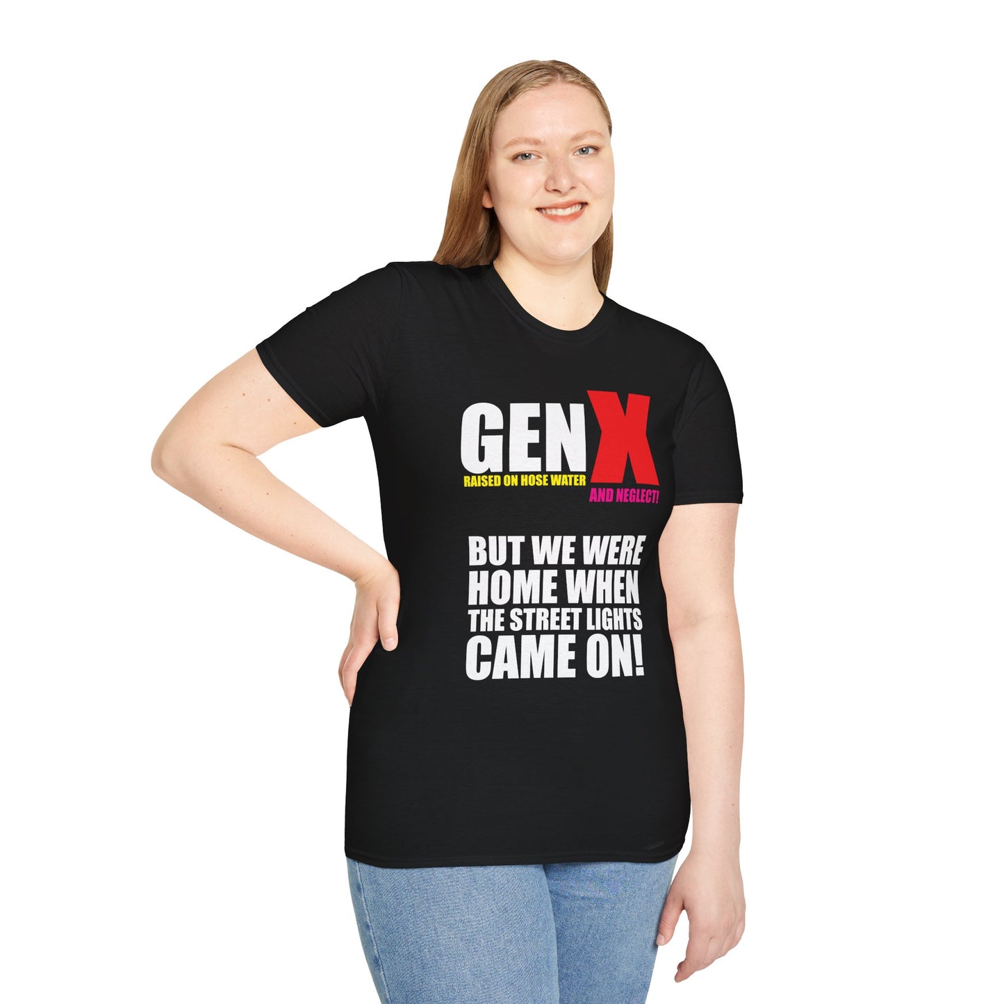 Gen X Nostalgia Unisex Softstyle T-Shirt, Vintage Humor Tee