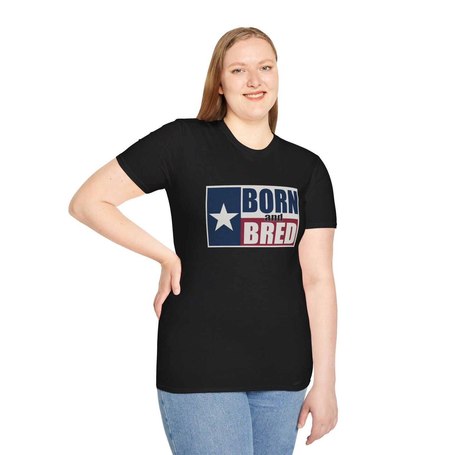 Texas Born and Bred Unisex Softstyle T-Shirt | Texas Pride Tee, Casual Wear, Gift for Texans, Americana Apparel, Everyday Fashion