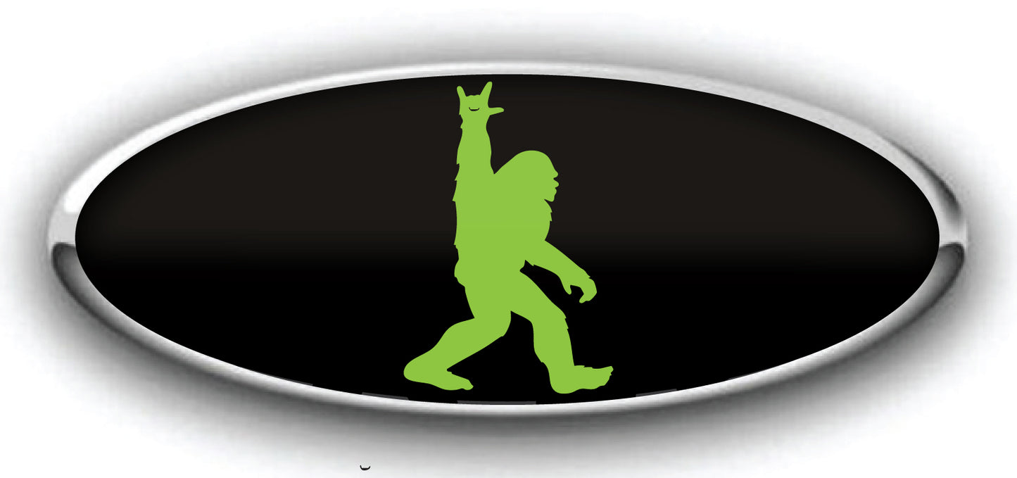FORD BRONCO PEACE SASQUATCH OVERLAY EMBLEM LOGO VINYL REAR DECAL MANY COLORS!