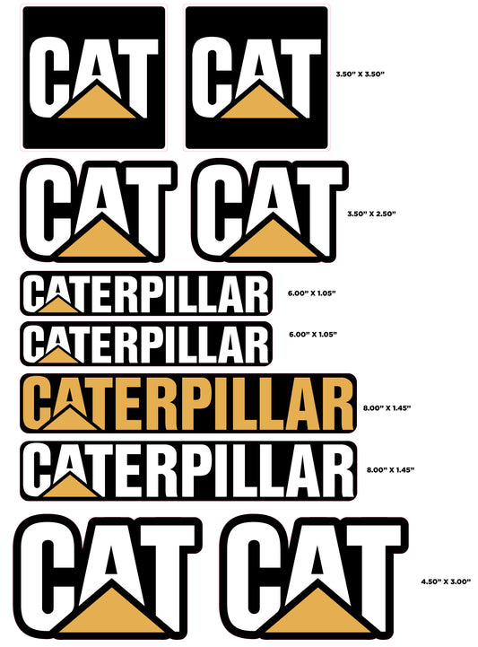 CATERPILLAR CAT DECALS WATERPROOF