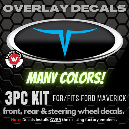 FORD MAVERICK HORN OVERLAY EMBLEM LOGO DECALS