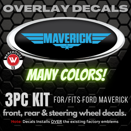 FORD MAVERICK LETTERS OVERLAY EMBLEM LOGO DECALS