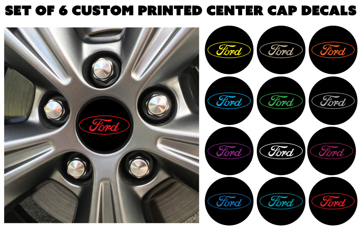 FORD VINYL OVERLAY CENTER CAP DECALS