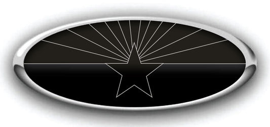FORD ARIZONA STATE FLAG BLACK OVERLAY EMBLEM DECALS 3PC KIT