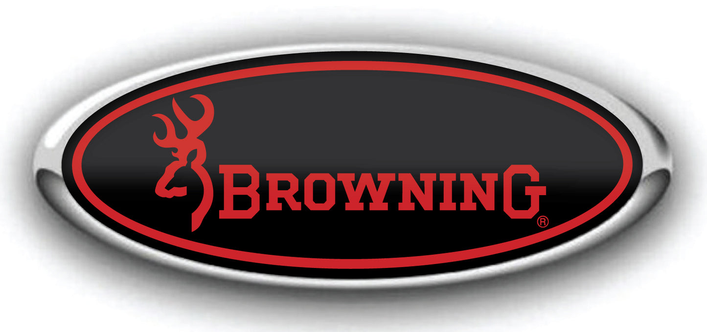 FORD BROWNING OVERLAY EMBLEM LOGO DECALS 3PC KIT