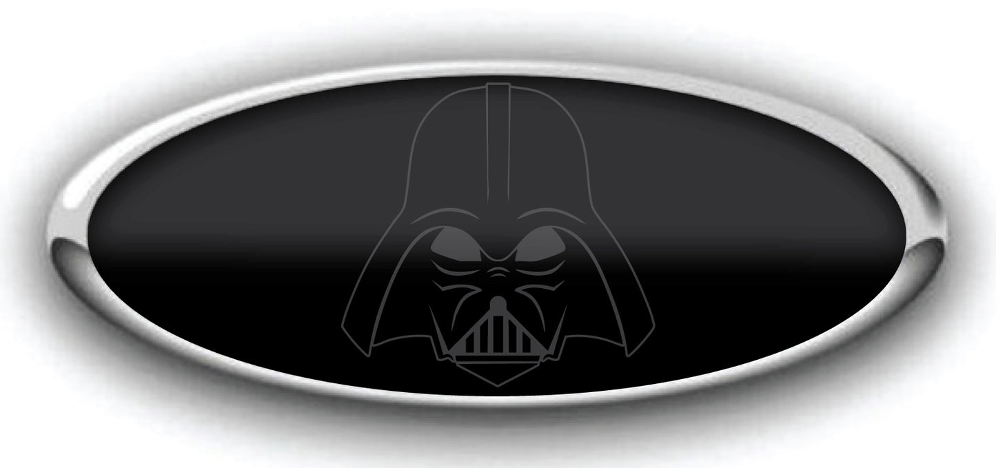 FORD DARTH VADER MIDNIGHT STEALTH OVERLAY EMBLEM DECALS 3PC KIT